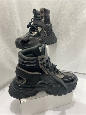 ASOS Black Chunky High-Top Platform Boots